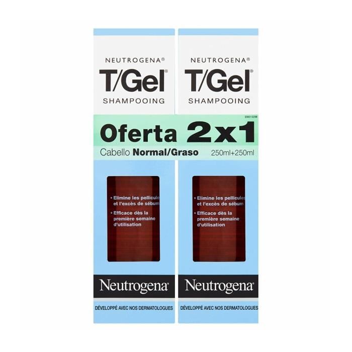 NEUTROGENA - Neutrogena T/Gel Shampooing De Cheveux Huileux & Normal 2x250ml