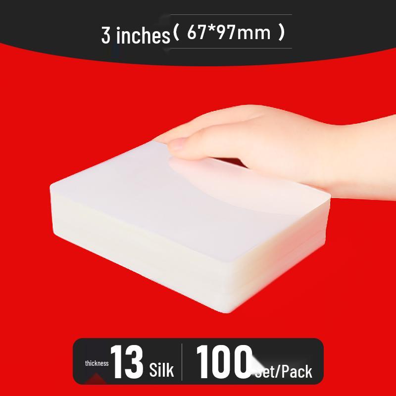 Bolsas para Plastificação A4 - Tamanhos de 3" a 10", Espessadas para Fotos e Identificações