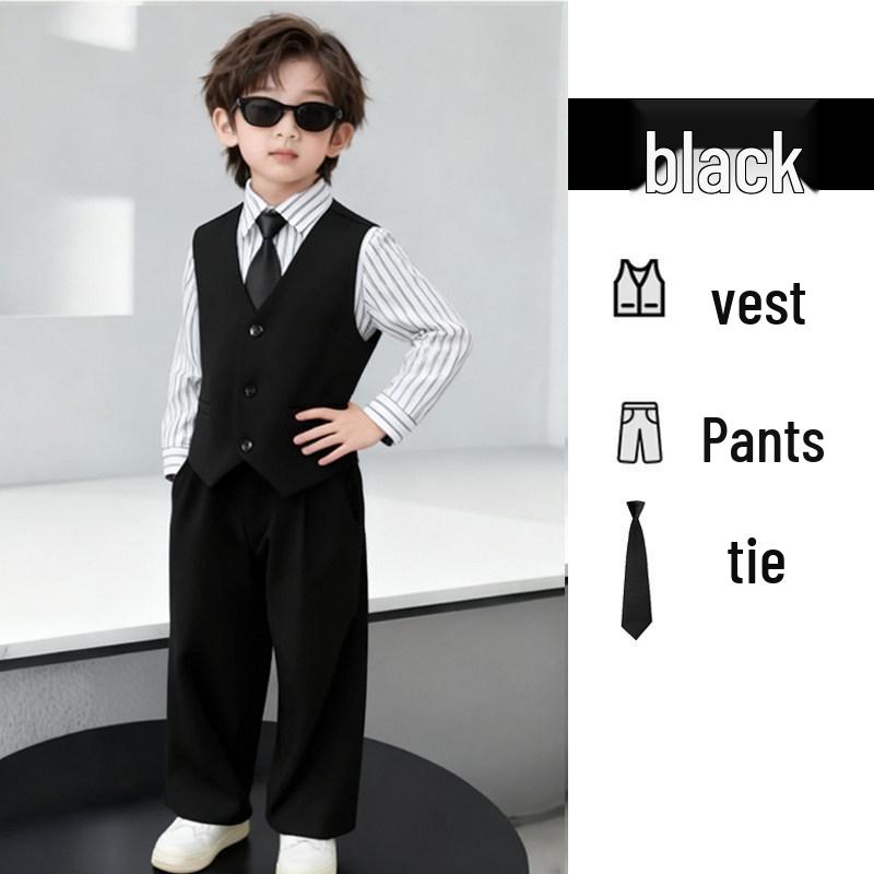 Boys' Spring Casual Suit Set - Formal Page Boy & Piano Performance Wear
