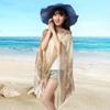 Beach Sun Protection Shawl  Women Clothes Summer Beach Bikini Cover Up Loose Chiffon Blouse Shawl Scarf With Buttons