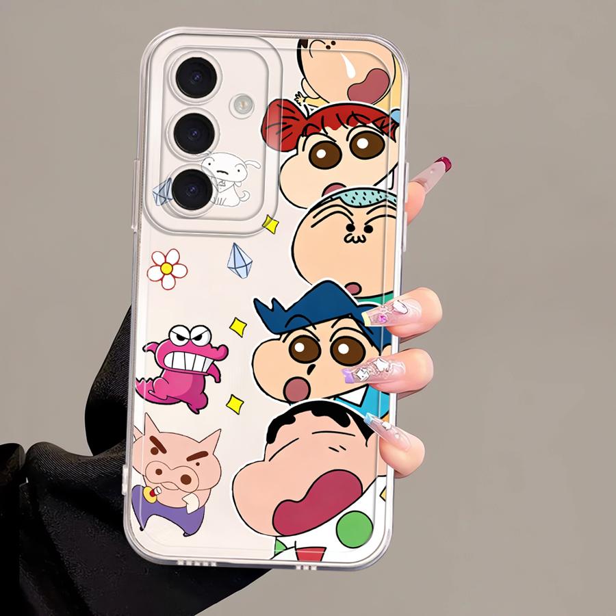 Cartoon Crayons Shinchan Phone Cover Case for Samsung Galaxy A52 A31 A54 A15 A14 A16 A26 A24 A33 A52 A36 A13 A56 A50 A34 A35 A25