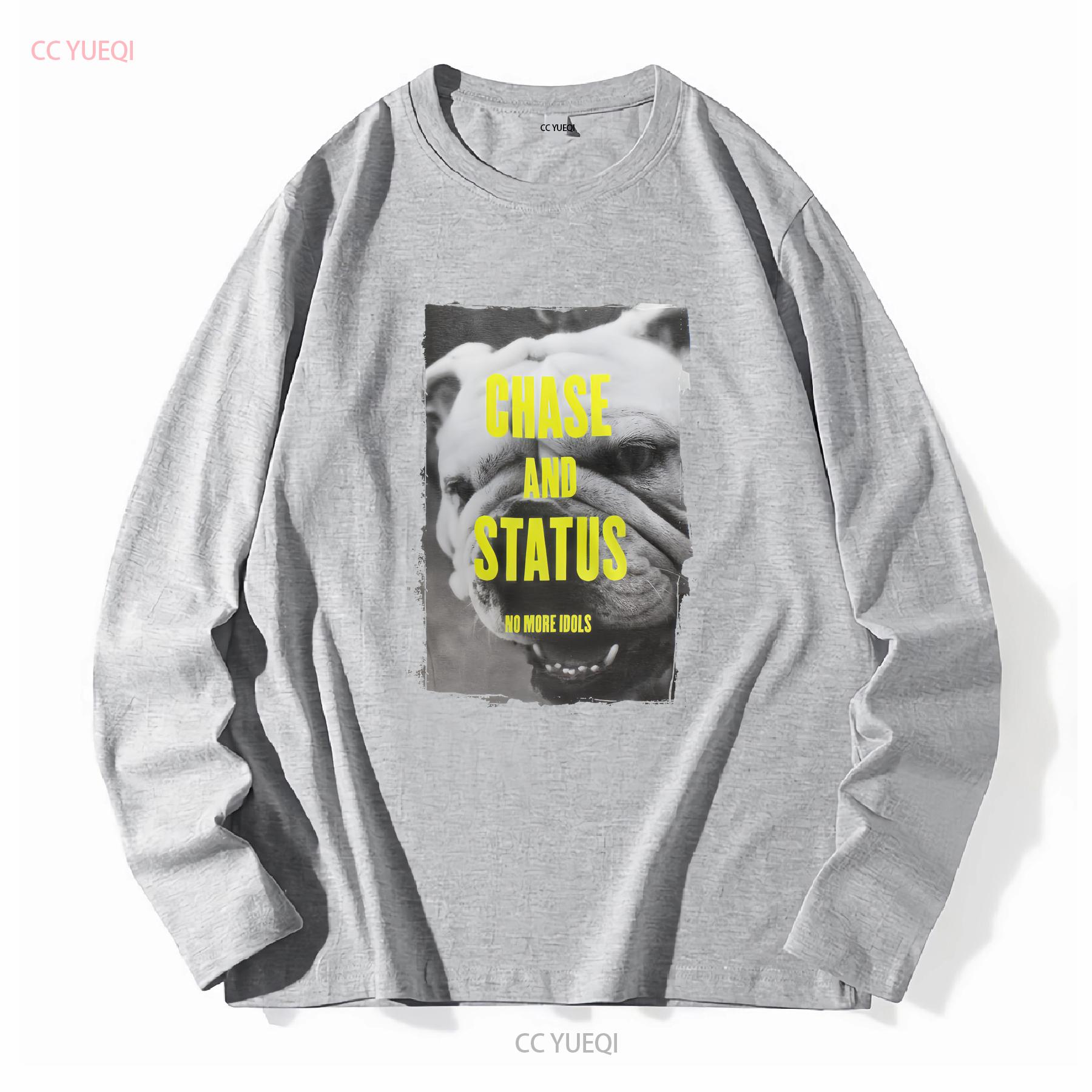 ZheXiong TEE Chase And Status No More Idols Zacht T-shirt lange mouwen vintage Gewassen streetwear Uitgerekt designer kleding Veelzijdige mode M