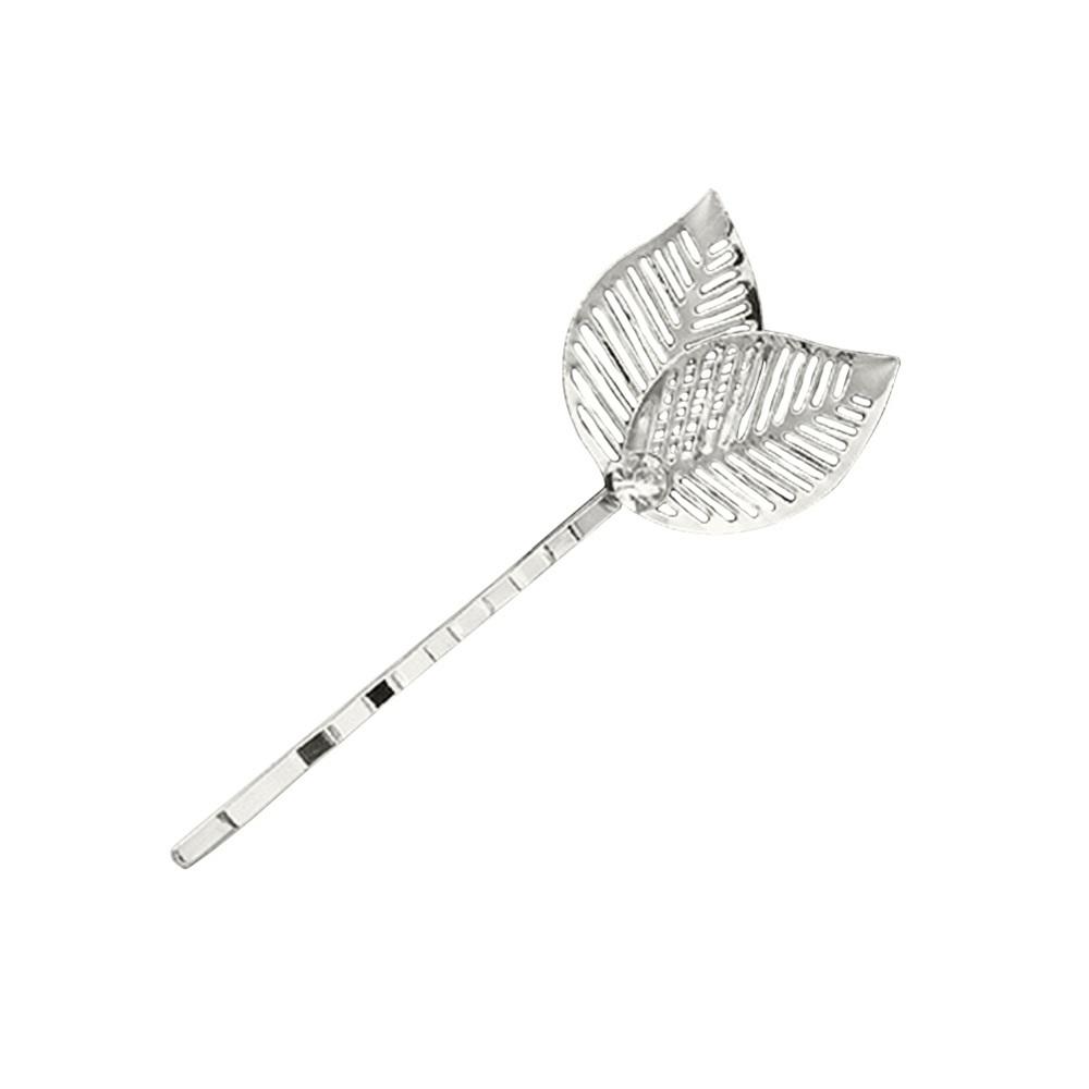 Elegant Leaves Hollow Out Hairpin Slide Clip Women Fashion Accessory Decor