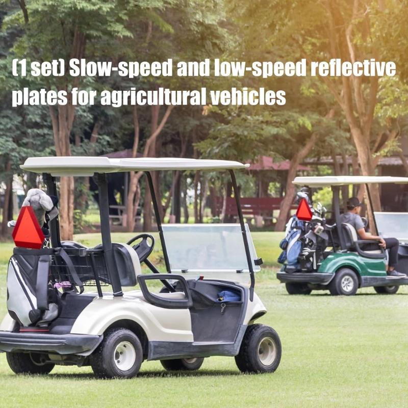 Schild für langsam fahrende Fahrzeuge mit Montagehalterung Golfcarts Landwirtschaftliche Fahrzeuge Warnschild Golfcart Zubehör Langlebig
