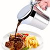 Elegant Double-insulated Stainless Steel Gravy Boat with a Hinged Lid - Perfectly Suitable for Pouring Juices and Creams