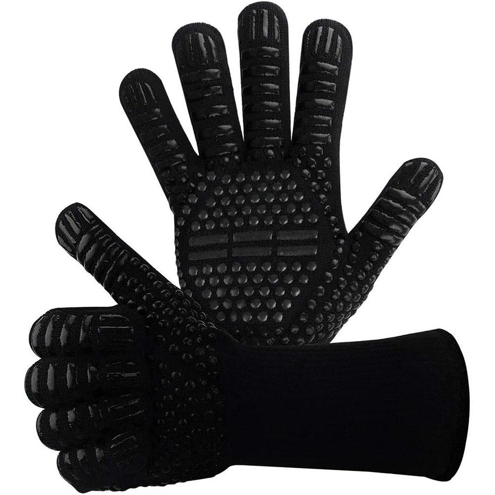 Luvas Resistentes ao Calor para Churrasco com Pegada de Silicone para Grelhar e Cozinhar ao Ar Livre