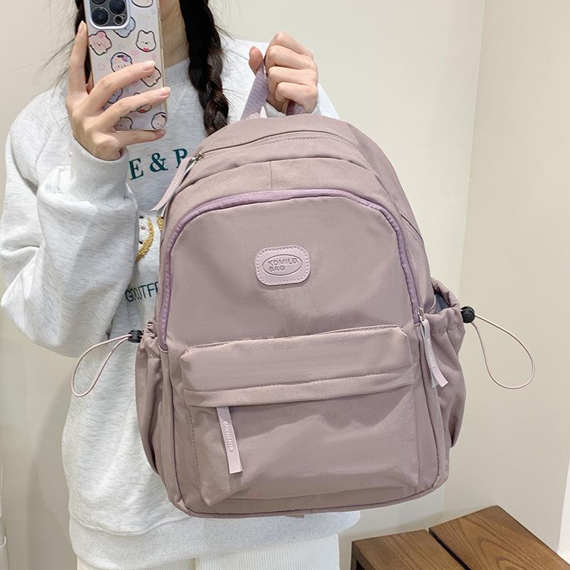 Daily Commute Travel Sports Solid Color Student Schoolbag New Junior High School High School Large Capacity Backpack