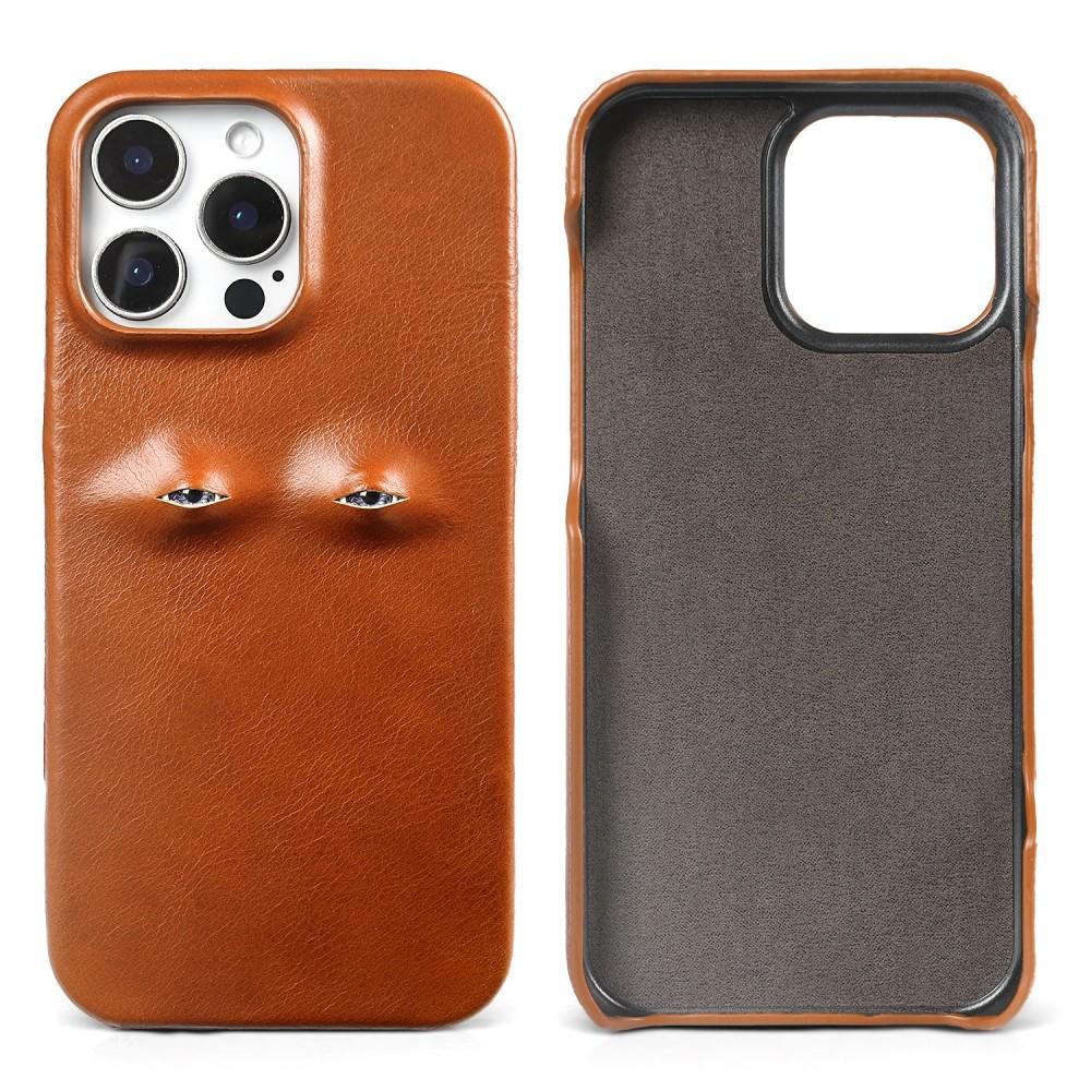 Premium Eye Design Genuine Leather Case For Iphone 16 Pro Max Case 15Pro 14 12 11 13 Exquisite Craftsman Retro Back Cover Fundas