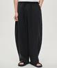 PRAIRIE Linen Barrel Fit Wide Slacks (Black)
