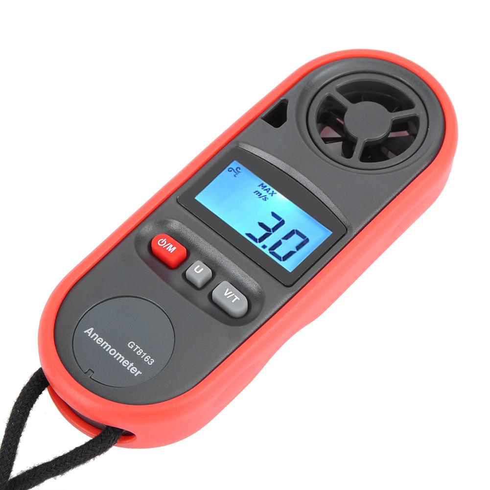 Digital Portable Handheld Anemometer Wind Speed Gauge Wind Temperature Meter Thermometer