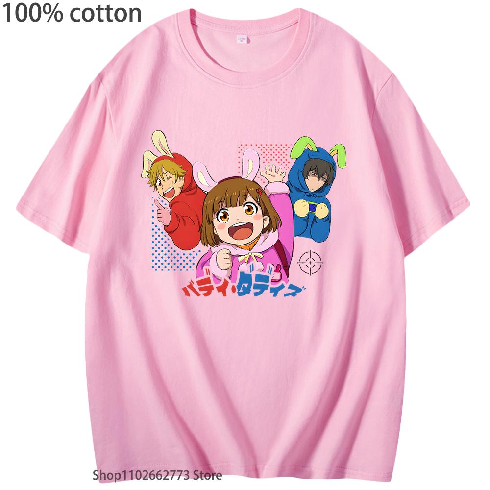 

Buddy Daddies T-Shirt Women Clothes Girls Kawaii Clothes Korean T-shirts Teens Tops Aesthetic Casual Summer Tees 3XL