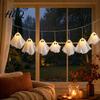 Halloween Themed Decorations Glowing Ghost Hanging Decor Spooky Light Up Ornament