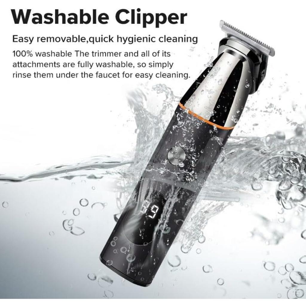 Hair Clippers for Men 5 in 1 Grooming Kit Beard Trimmer for Rechargeable Electric Shaver Body Eyebrow Nose Ear Waterproof