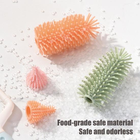 Cleaning Brush Set with Angle Neck Cleaner Flat Cap Scraper