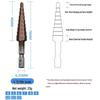 M35 Cobalt Coated Stainless Steel Hex Shank Straight Flute Step Drill Bit, 4-12mm, 9 Steps