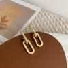 Fashion Retro Detachable Earrings Gold  Color Geometric Irregular Round Drop Earrings For Women Girls Jewelry