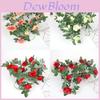 Silk Rose Vine Decor With Crystals For Wedding And Home Wall Art