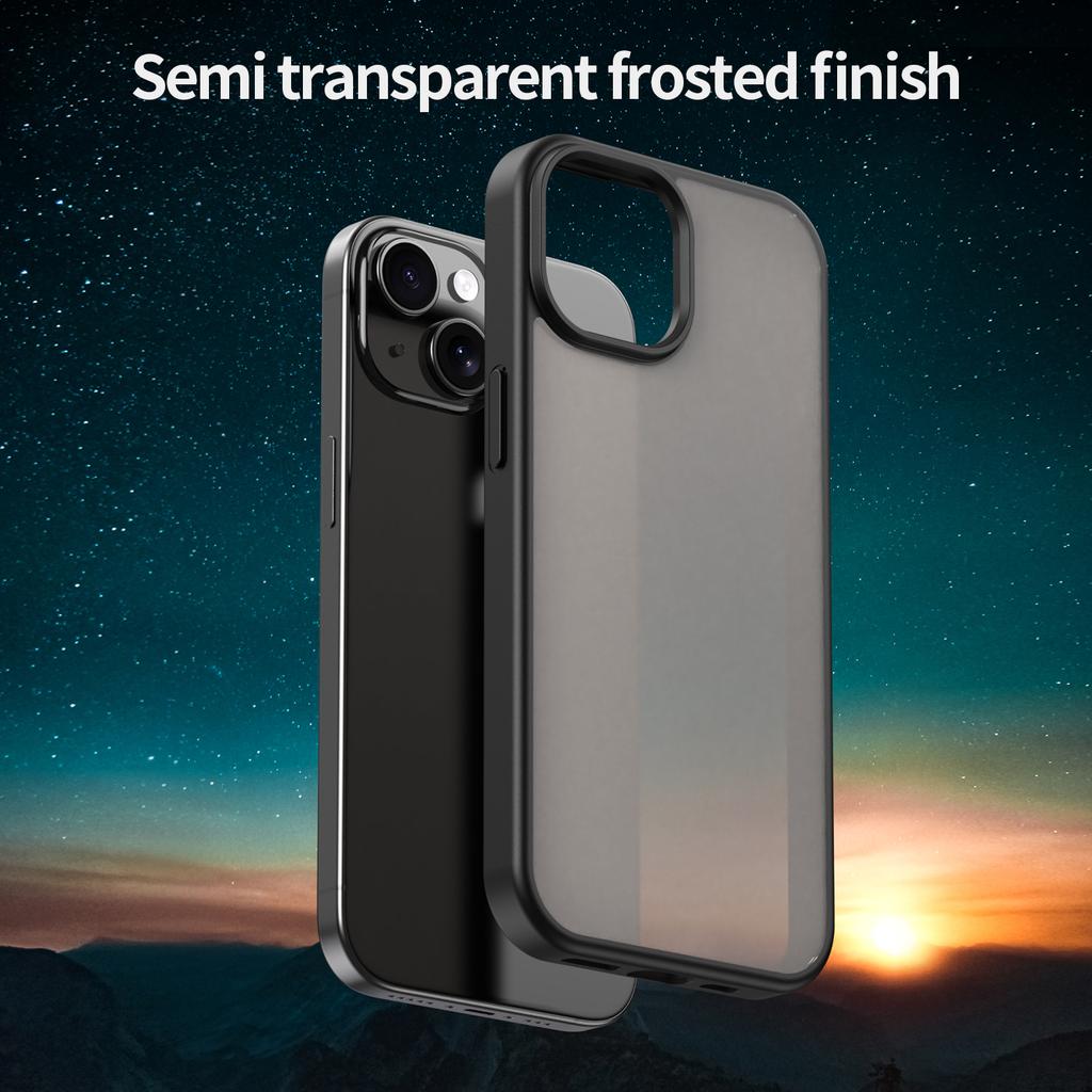 For iPhone 15 Case Skin Touch Matte Anti Drop TPU PC Phone Back Cover