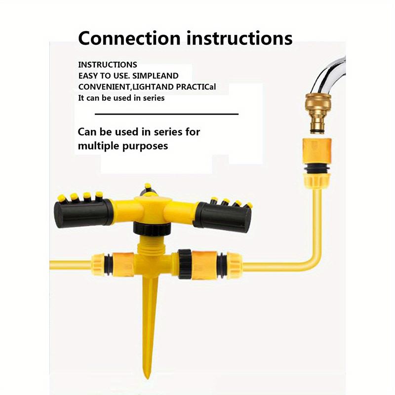 1pc 360-Degree Spinning Sprinkler For Gardening Lawn Irrigation Gardening Flowers Watering Nozzle Gardening Accessories