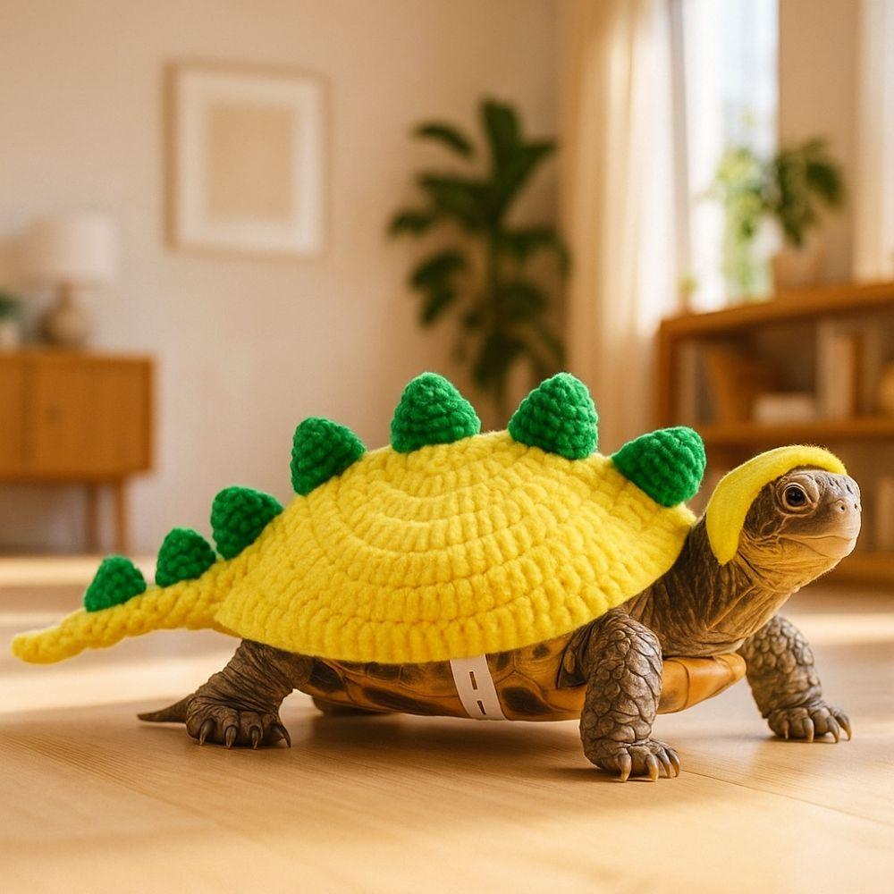 Warm Turtle Knitted Sweater Dinosaur Pet Sweatshirt Funny Tortoise Outfit Small Animal