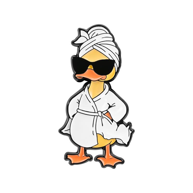 Multi Animal Style Cute Healing Enamel Pins Cat Duck Goose Goofy Style Brooches Lapel Badge Funny Jewelry Gifts Accessories