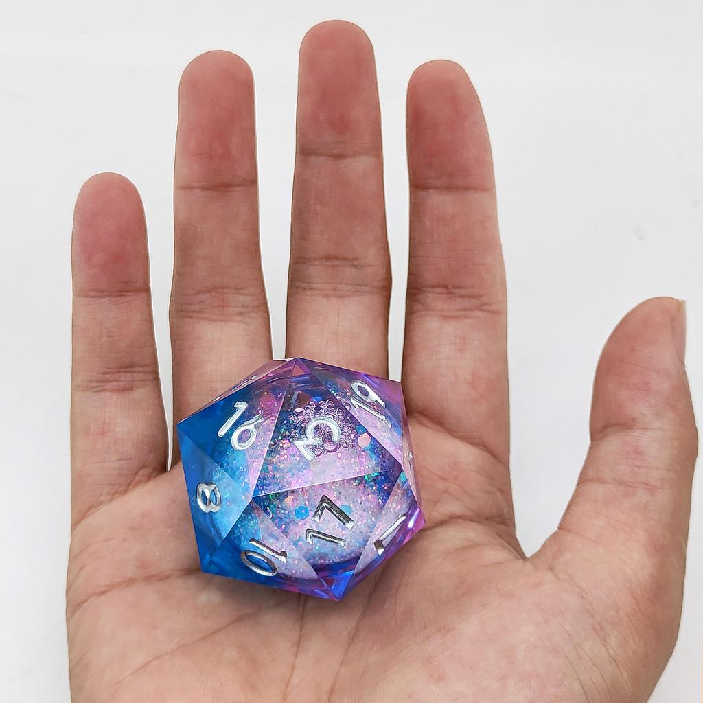 20-Sided Resin Quicksand Dice 35Mm Liquid Core Dnd Dungeons & Dragons Trpg Board Game Dice D20