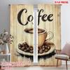 Set Of 2 Plane Printing Curtains Window Treatment Morning Brew Polyester Easy Install Without Rod Versatile All Use Curtain Made