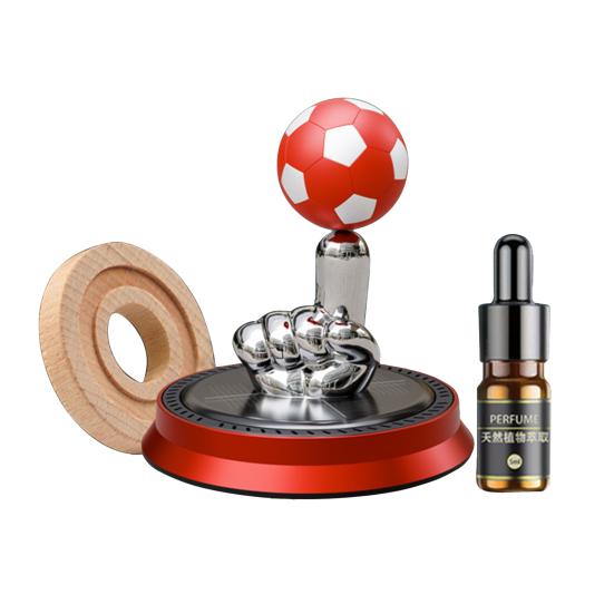 Odorizant solar pentru mașină, cu vârf rotativ, fotbal, parfum de lungă durată, purificare a aerului, difuzor de aromoterapie automată, ornament, accesorii pentru interiorul mașinii