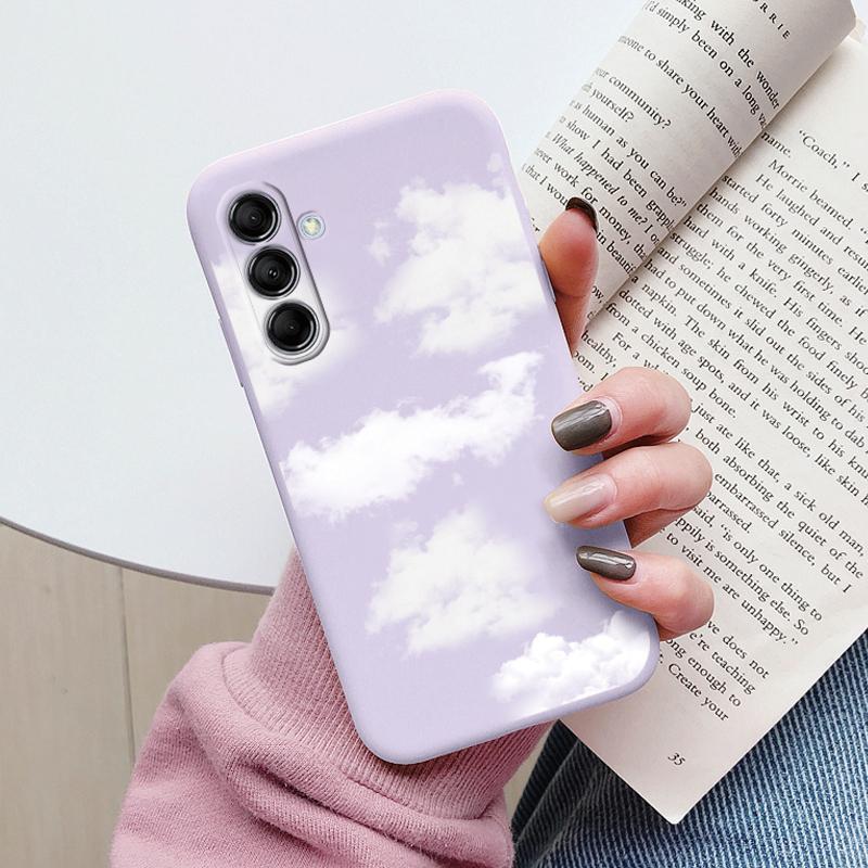 Coque Funda Pour Samsung Galaxy M14 M34 M54 5G Housse Fleur Colorée Cœur Dessin Animé Souple TPU Coque Pour Samsung M 14 Léopard Capa