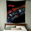 F1 Cars Pattern Wall Tapestry Aesthetic Wall Hanging Printed Fabric Blanket Decorative Tapestries for Bedroom Living Room Home Decor