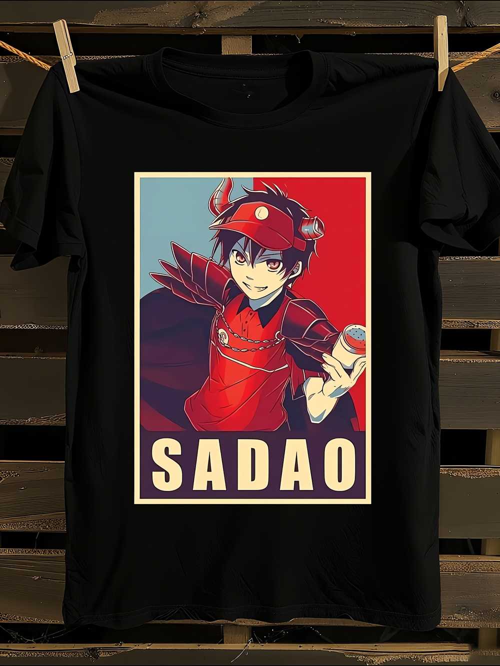 

s The Demon King s Right Hand Sadao Anime T-Shirt Mens Tshirt Womens Tshirts with Letters Print Short Sleeves T-Shirt Casual Street Tee Shirt Top XXXL