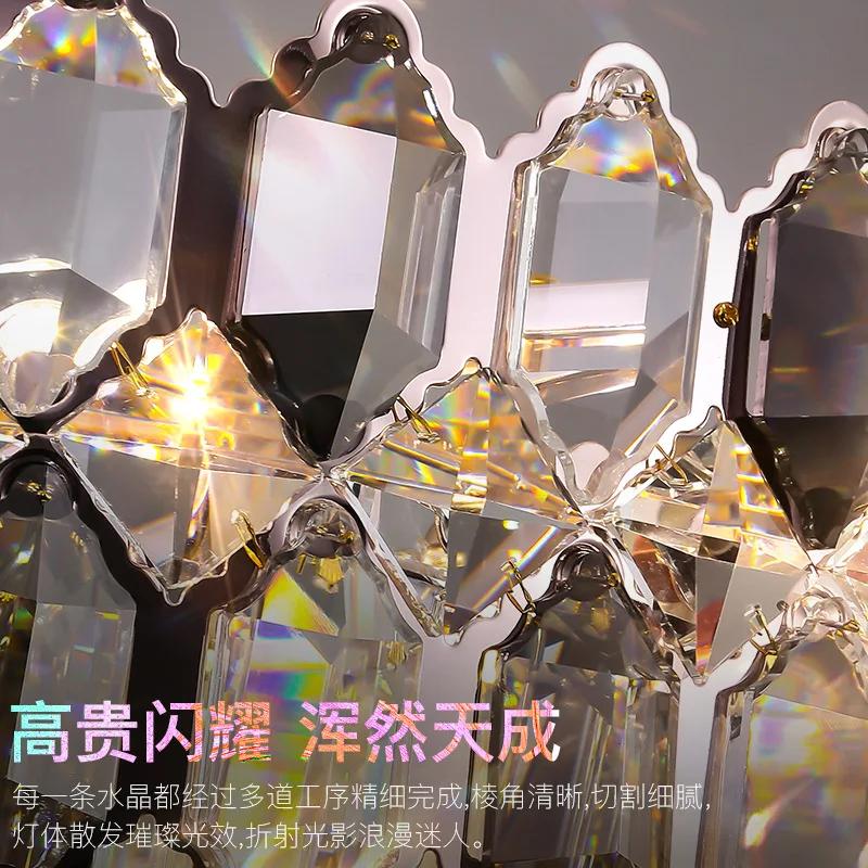 Luxury LED Light Crystal Ceiling Chandeliers Pendant Oval Modern Hanging Lamps for Ceiling Home Decoration for Dining Room Decor