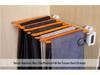 Side-Mounted Pull-Out Telescopic Trouser Rack with 10 Rods for Walk-In Closets