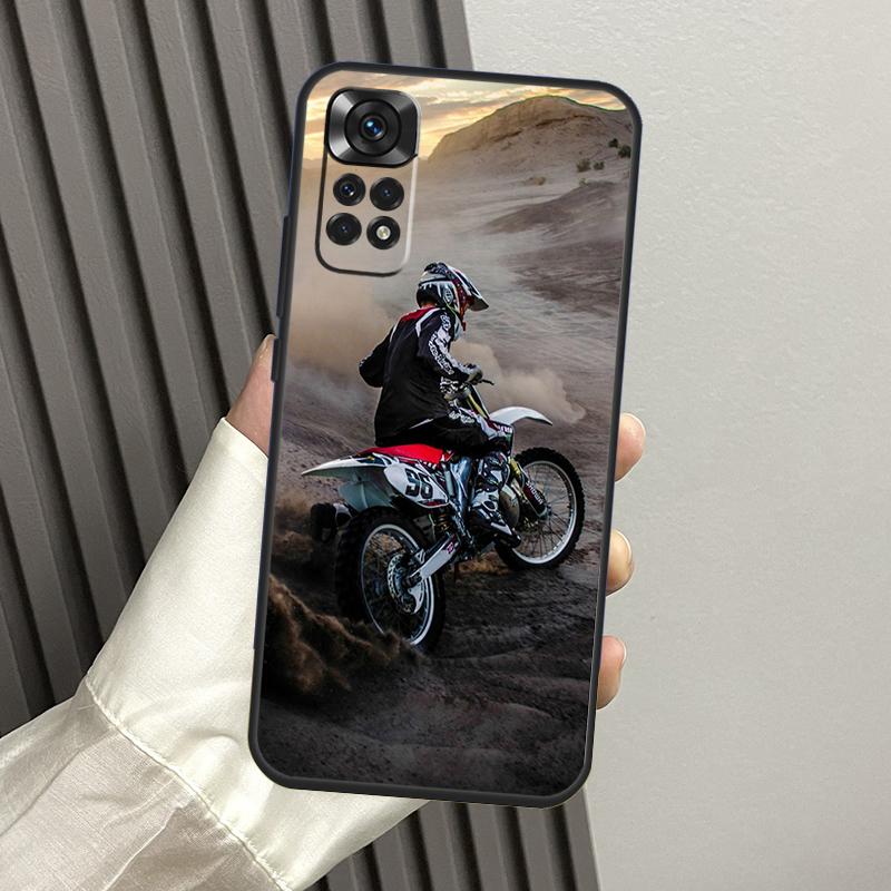 Moto Cross Motorcycle Sports Case For Xiaomi Redmi Note 13 Pro 14 12 11 10 15 Pro Plus Redmi 14C 13C 15C 10C 12C 15 Funda