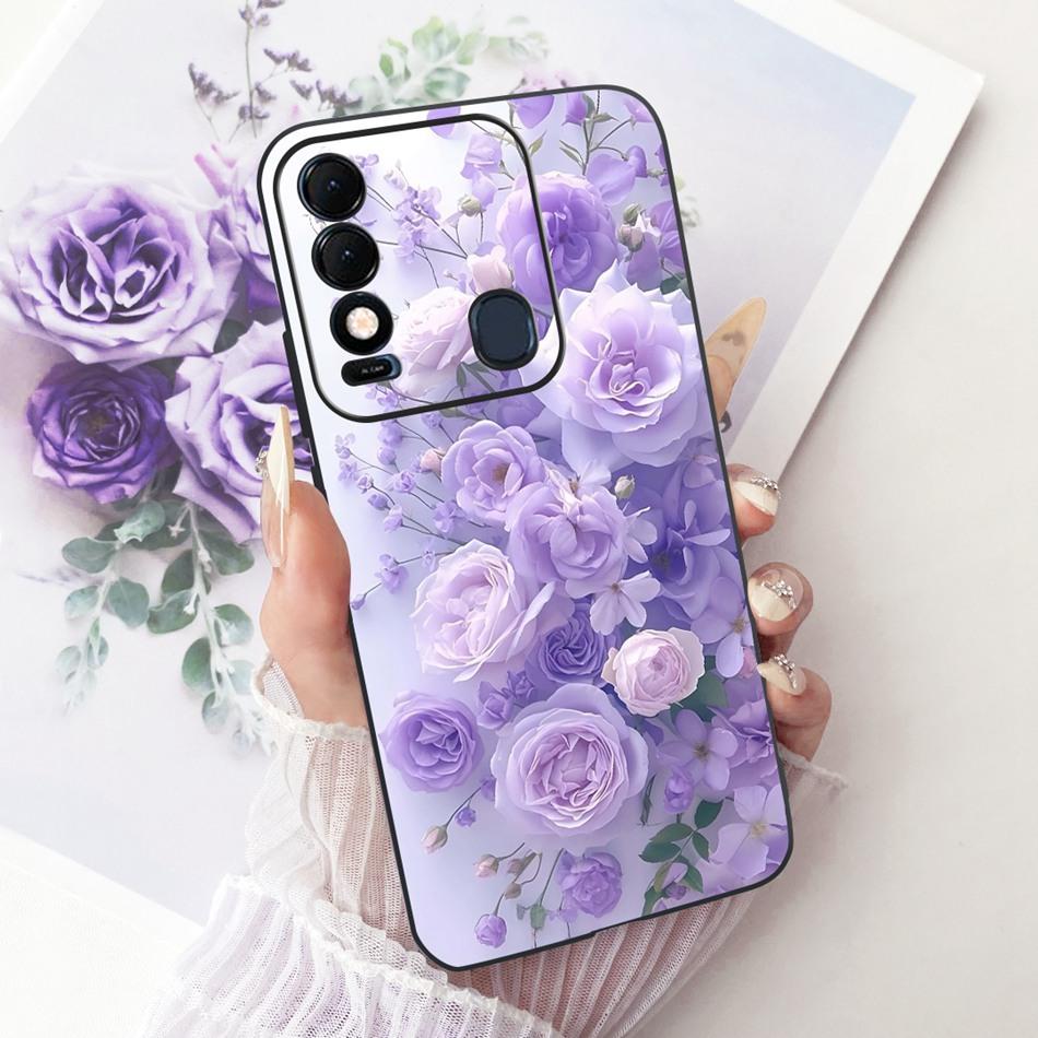 For Tecno Spark 8 8T 8C Cool Dragon Tiger Pattern Phone Case For Tecno Spark8C Spark8 KG5k KG6p Black Silicone Soft Cases Bumper