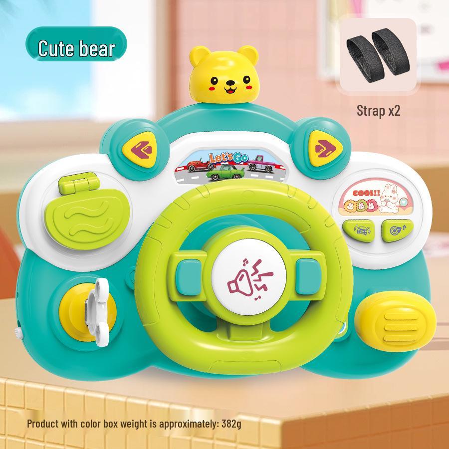Развивающая игрушка-руль для малышей - Интерактивная симуляция вождения для детей