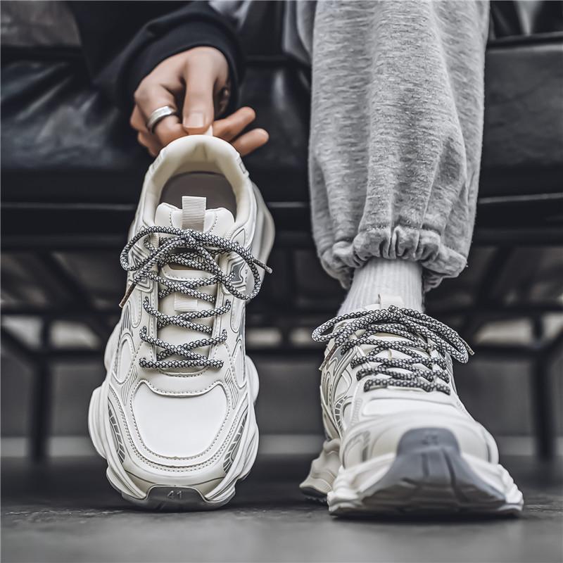 Dad shoes feel thick sole invisible inner height increase 1 summer soft sole sports leisure