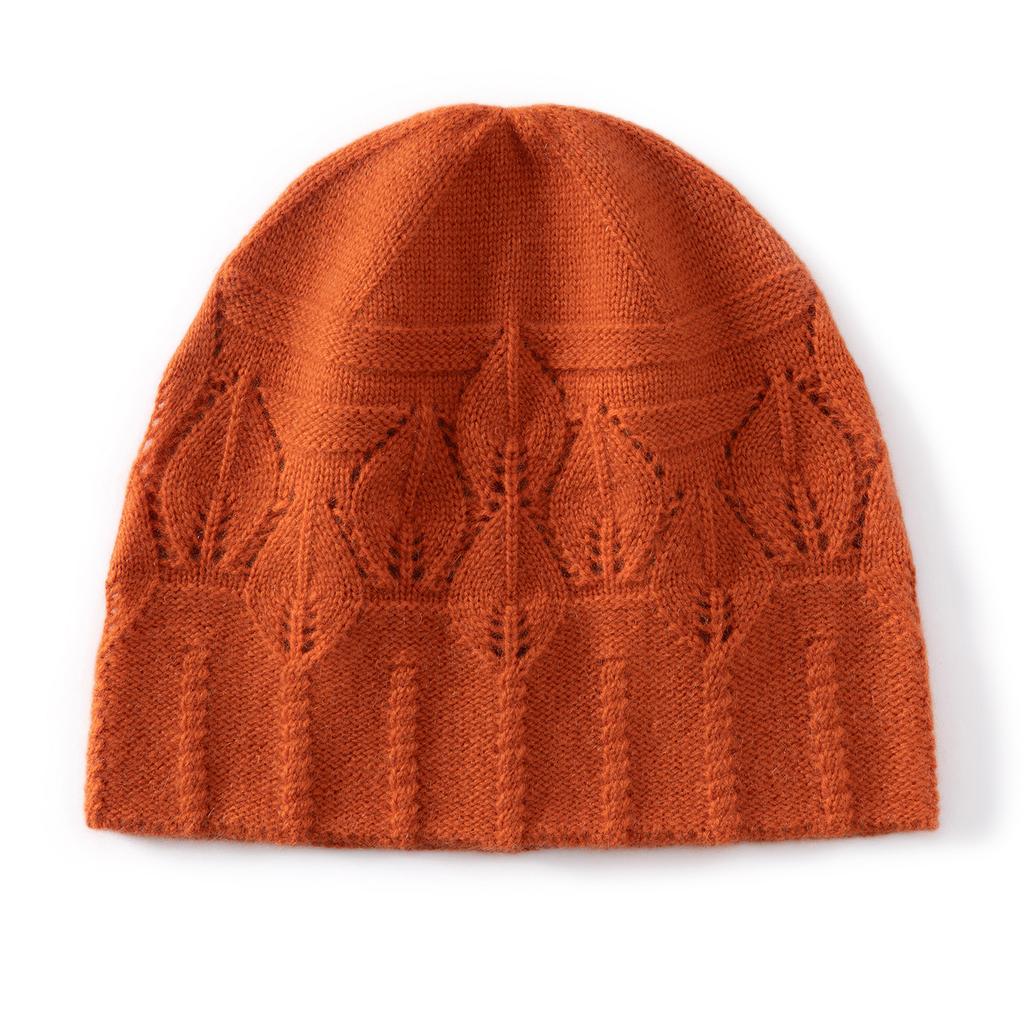 Autumn and winter new cashmere hat women's hand-crocheted thickened warm foreign style good-looking baotou hat