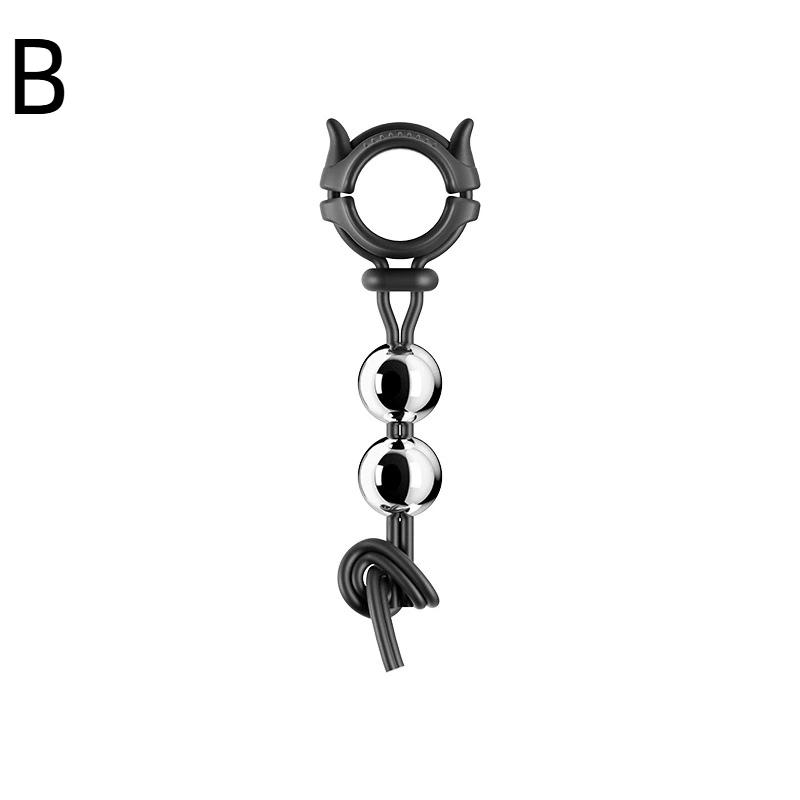 Male Penis Ring Exercise Device Weight Bearing Penis Extender Enlargement Stretcher Ball Semen Lock Adult Sex Toys For Men