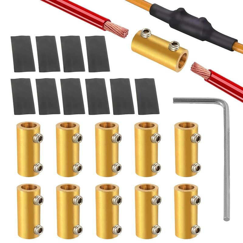 10Pcs 6 AWG Gauge Wire Connector Nut Kit, 80A Splicing Quick Wiring Connection Terminal, Circuit Connector Wire Connector with 20Pcs Screws and 10