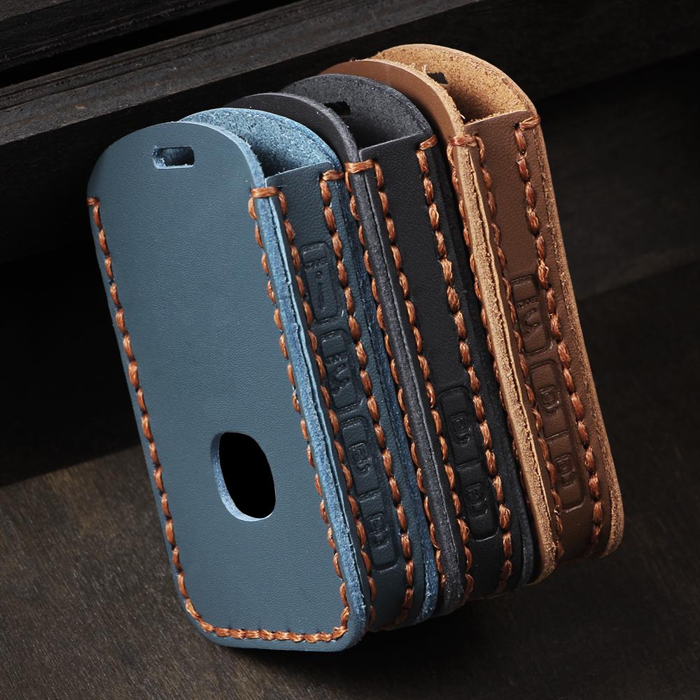 Leather Key Case Shell Fob for Mazda 3 Alexa CX4 CX5 CX-5 CX8 CX-30 CX30 2019 2020 Protector Accessories