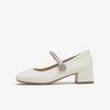 TATA/He She 2024 Autumn Shopping Mall Same Style Shallow Mouth Feminine Mary Jane Shoes