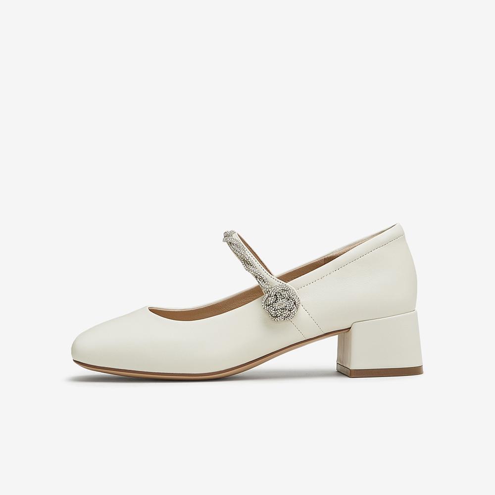 TATA/He She 2024 Autumn Shopping Mall Same Style Shallow Mouth Feminine Mary Jane Shoes