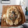 1Pc Cat Dog Patchwork Print Flannel Blanket High Quality Warm Comfortable Cover for All Seasons Perfect for Gifts Home Decor
