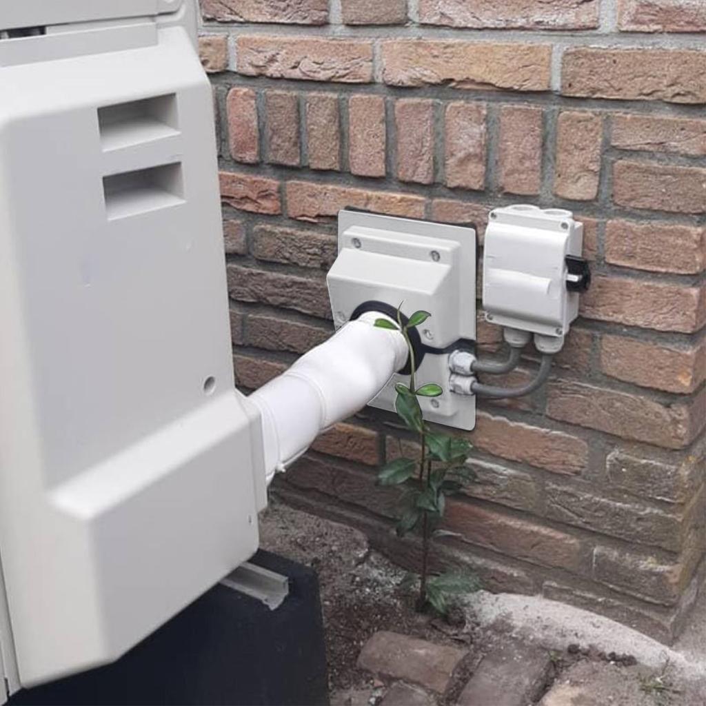 HVAC Wanddurchführung Leitungsset Abdeckungs-Kit Kunststoff Split AC Leitungsset Wandabdeckung mit weicher Dichtung für Innen- und Außengeräte