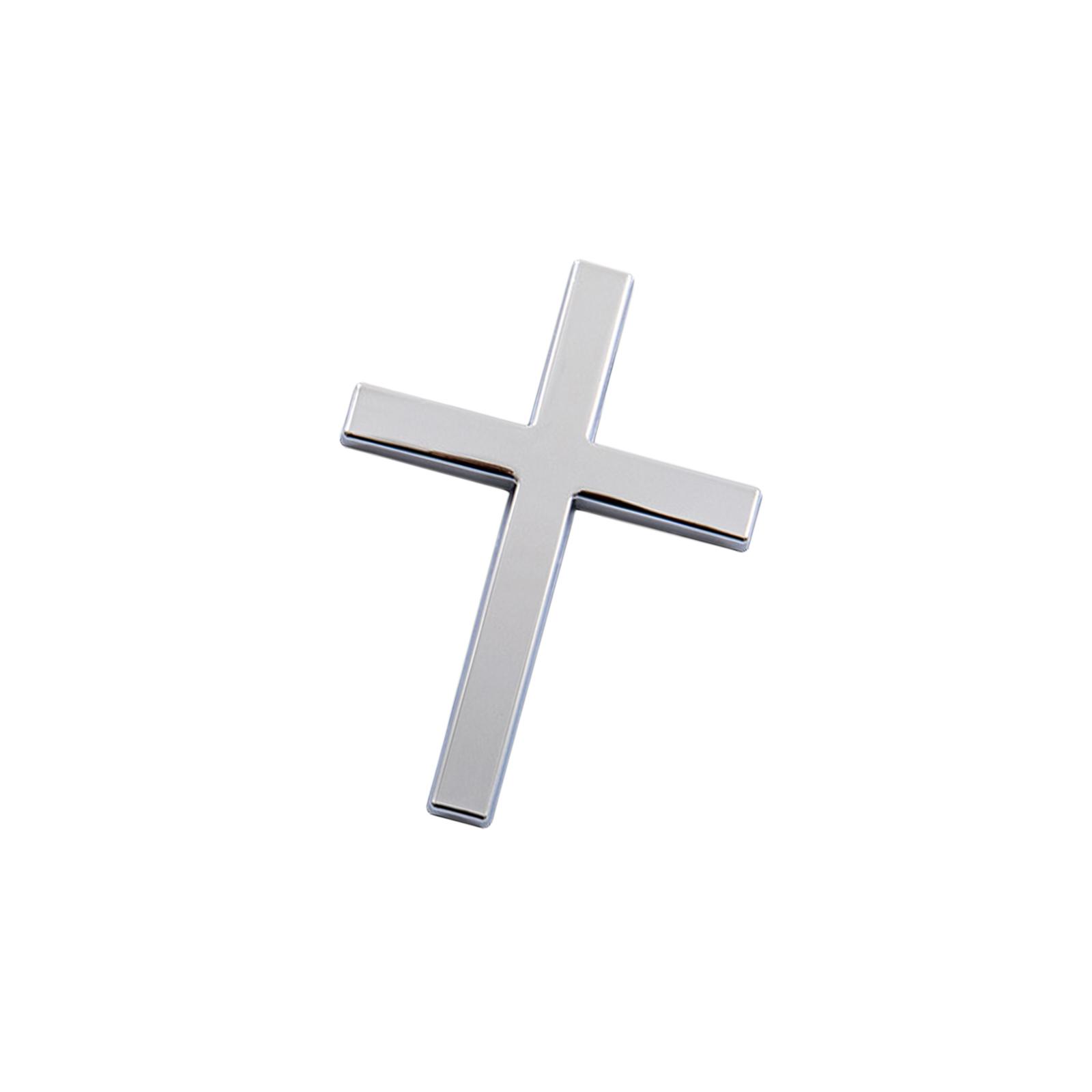 

Unversal 3D Jesus Christ Cross Badge Exterior Decoration for Vehicle Truck SUV Emblem Badges Sticker Metal Cross Decal серебряный