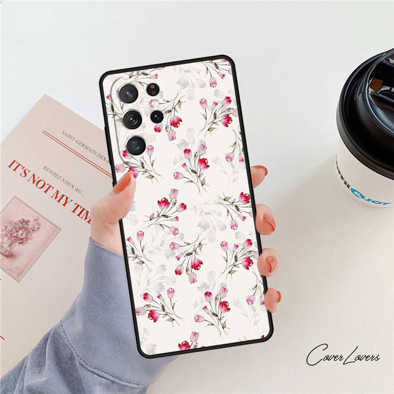 Tulip Flower Phone Case For Samsung Galaxy S24 S25 S23 S22 Ultra Note 10 20 Plus S20 S21 FE Cover