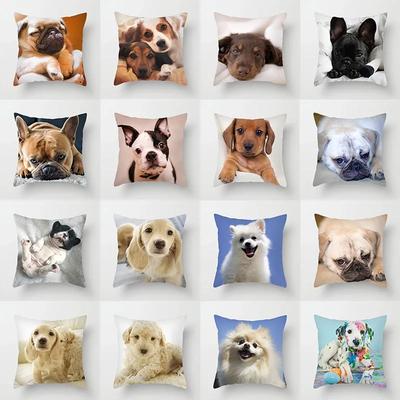 Golden Retriever Pet Dog Pattern Printed Pillow Cover Fashionable Luxury Home Decoration Office Seat Cushion Cover