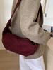 2025 Women's Retro Suede Croissant Crossbody Tote – Autumn/Winter Casual Shoulder Bag