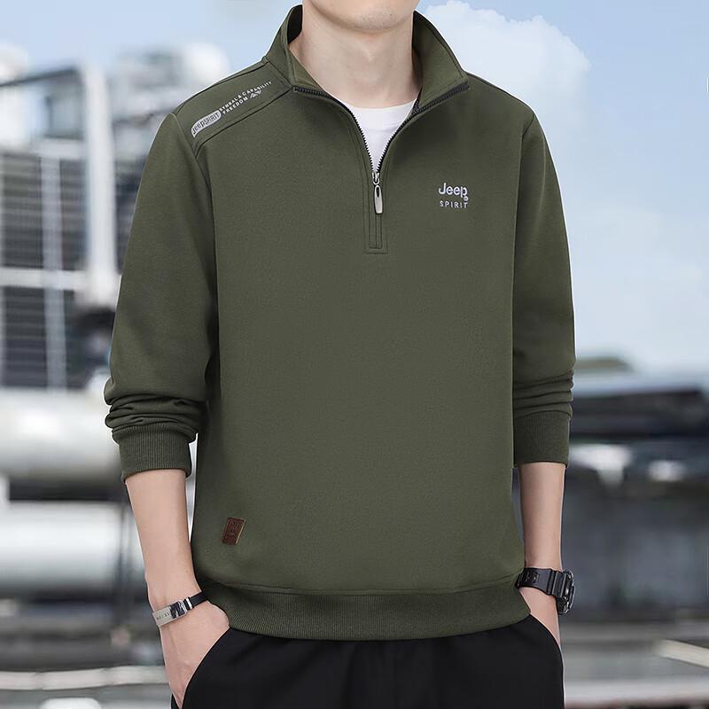 

JEEP SPIRIT Men s Fleece-Lined Half-Zip Sweatshirt 2XL